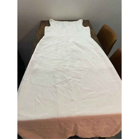 Jenny Packham V-Neck Crepe Column Gown Dress with Slit Size 18R1 - Picture 11 of 12